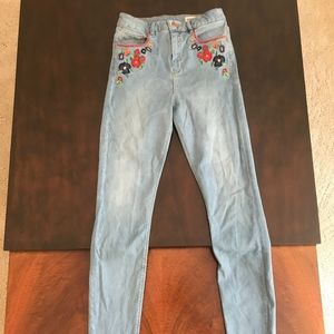 ASOS Tall High Waisted Embellished Jeans Size 6